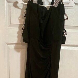 Black formal beaded dress size 12 worn for 2 hours no alterations
